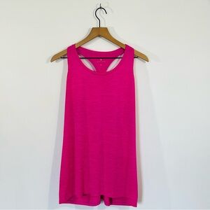 Athleta Heather Pink Spandex Mix Racerback Pullover Stretch Tank Top Size XL EUC